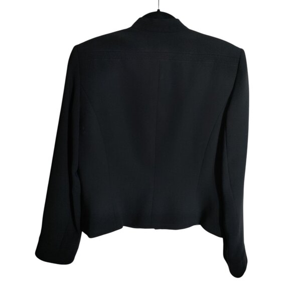 TAHARI Arthur‎ Levine Women's Suit Jacket Size 12 Black Hook w/Eye closure - Picture 2 of 9